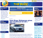 Gala Bingo blog The Buzz July - Nov 2012 screenshot