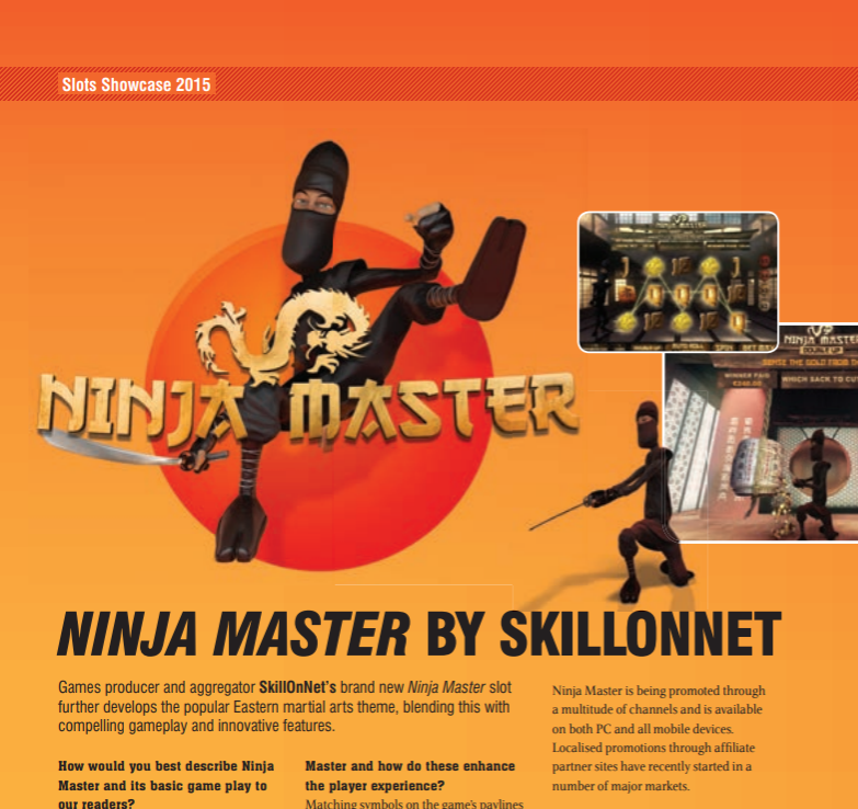 iGaming Business mag Ninja Master by SkillOnNet feature article screenshot